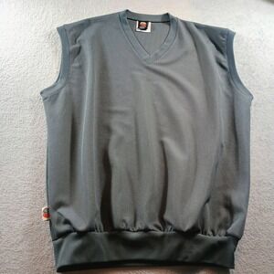 The Rock Men Designer Nando Di Biase Gray XL Italian Mesh V-Neck Vest